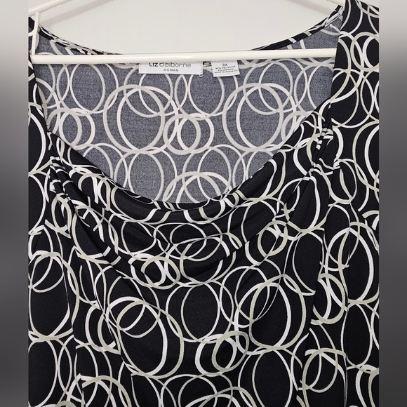 Liz Claiborne Plus Size 3/4 Sleeve Blouse - Picture 3 of 3